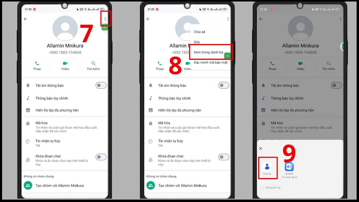 Cách xóa liên hệ trên WhatsApp trên Android - bước 4