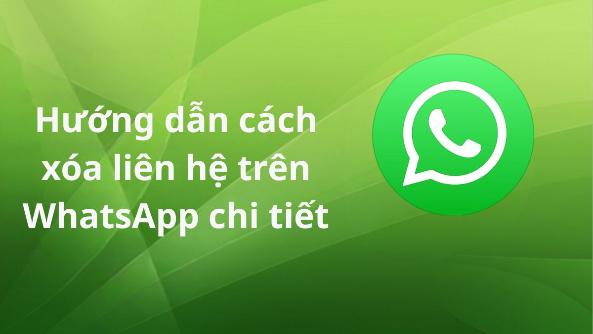 Hướng dẫn cách xóa liên hệ trên WhatsApp chi tiết đơn giản