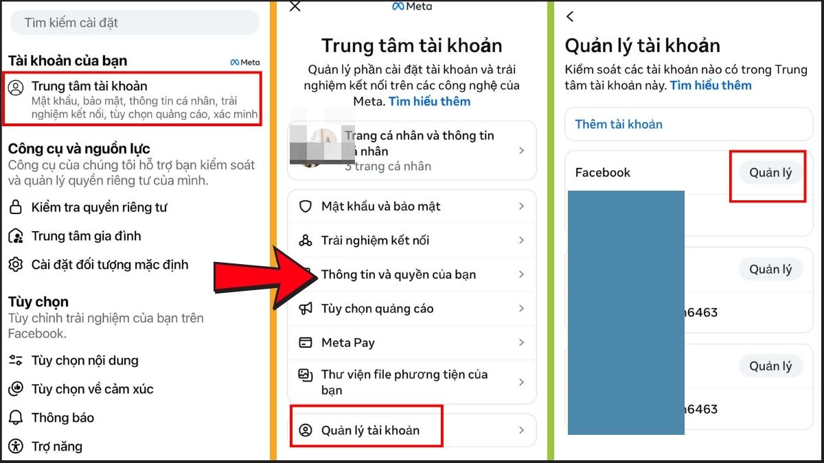 Khóa tài khoản Facebook tạm thời trên điện thoại - bước 2