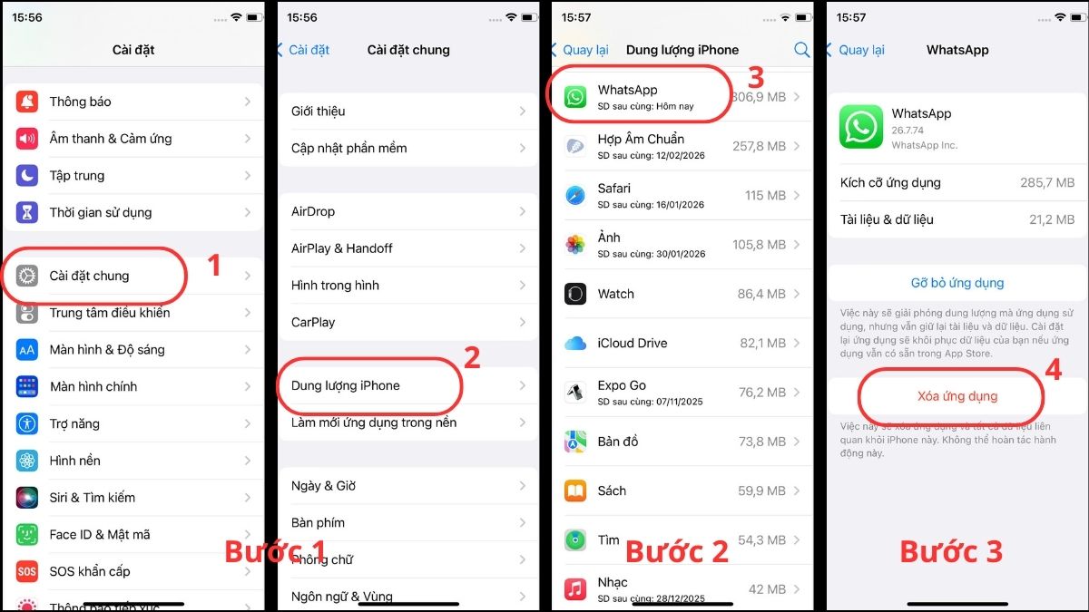 Hướng dẫn cách xóa hoàn toàn dữ liệu WhatsApp trên ios