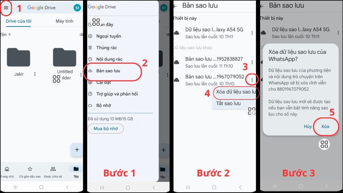Hướng dẫn cách xóa hoàn toàn dữ liệu WhatsApp trên google drive