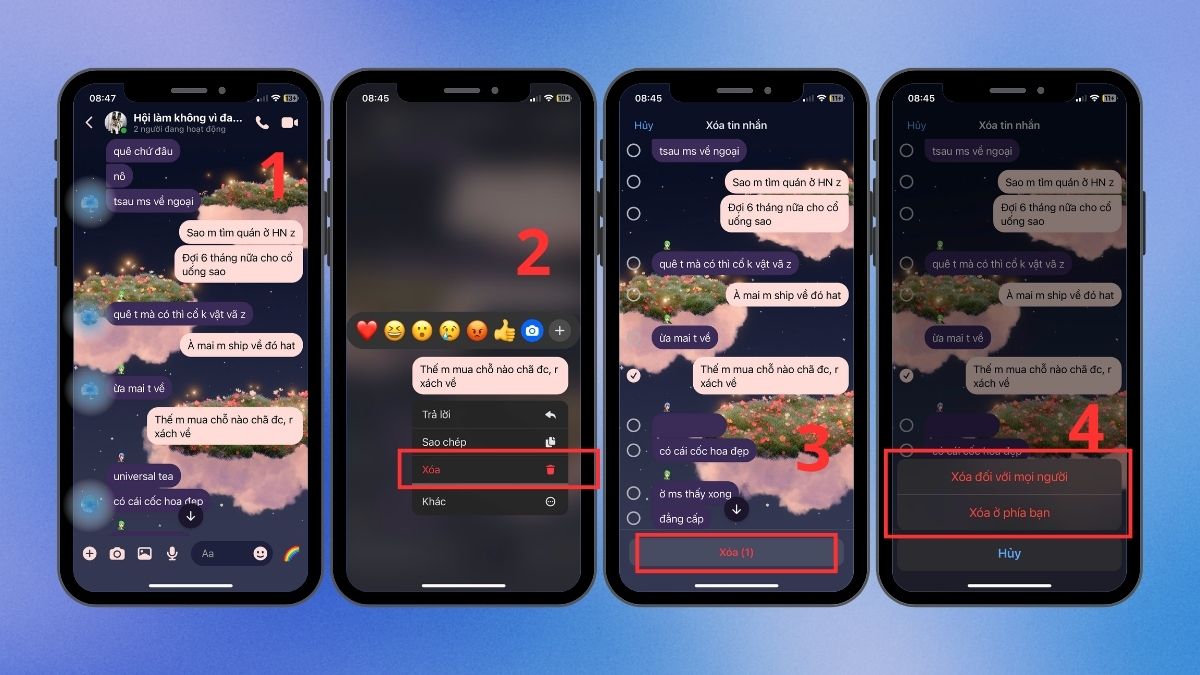 Cách xóa tin nhắn Messenger trên iPhone xóa cụ thể tin nhắn
