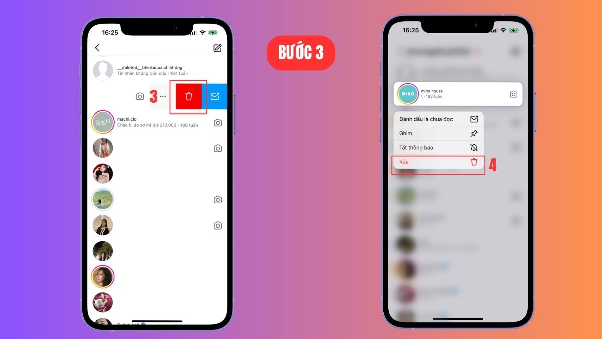 Xóa toàn bộ tin nhắn Instagram trên điện thoại - bước 3