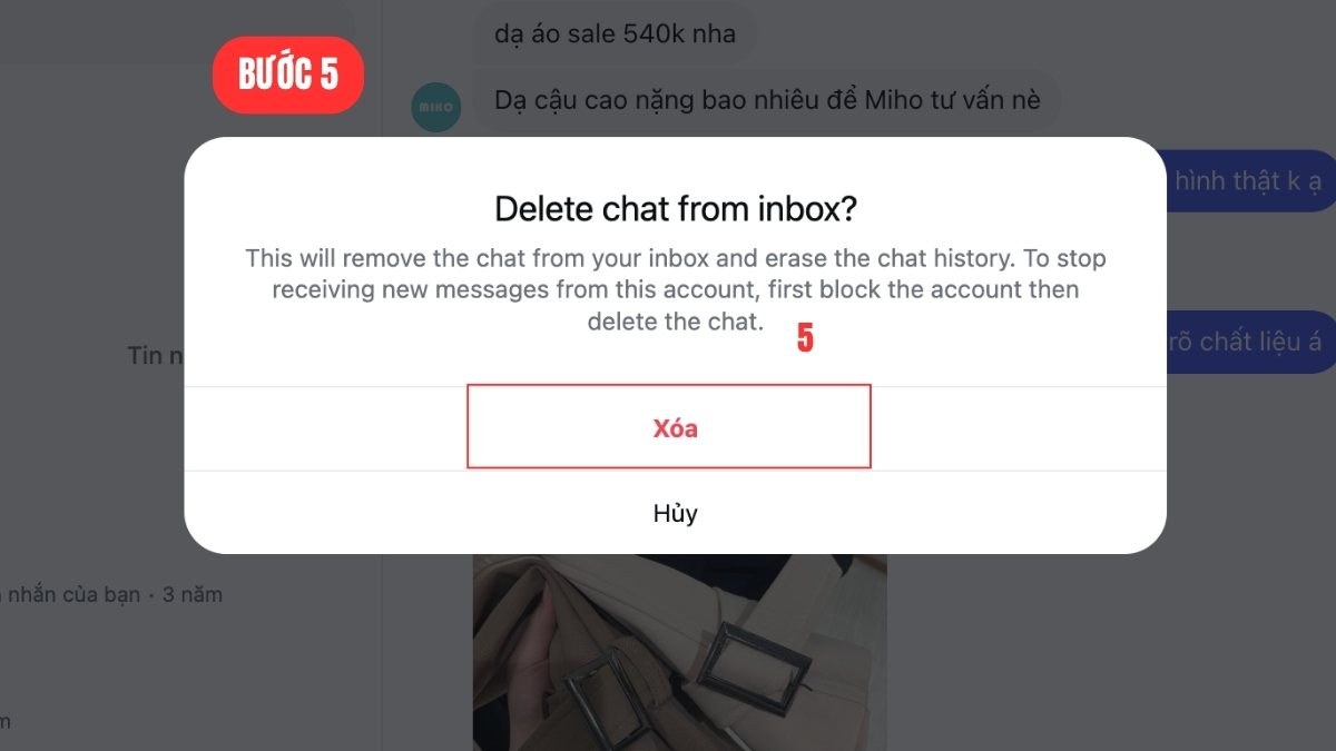 Xóa toàn bộ tin nhắn Instagram trên máy tính - bước 5