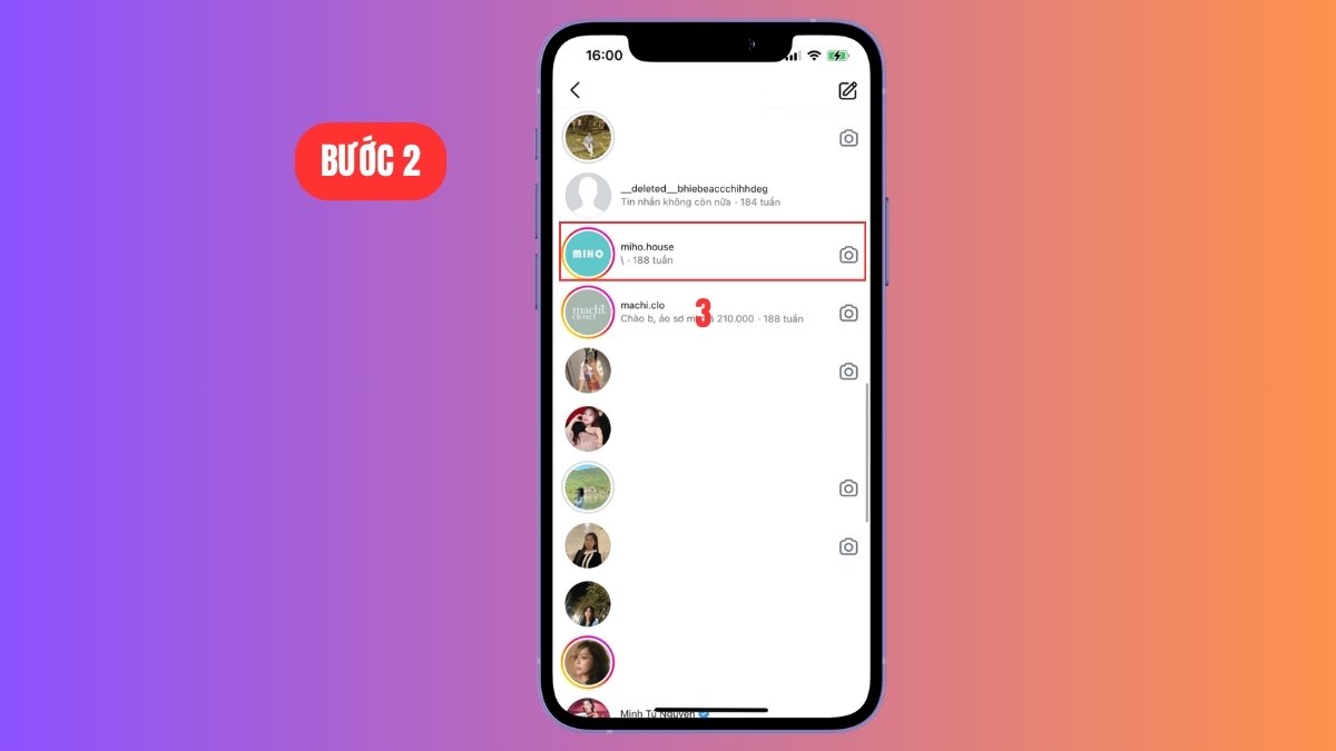 Xóa từng tin nhắn Instagram từ phía bạn trên điện thoại - bước 2