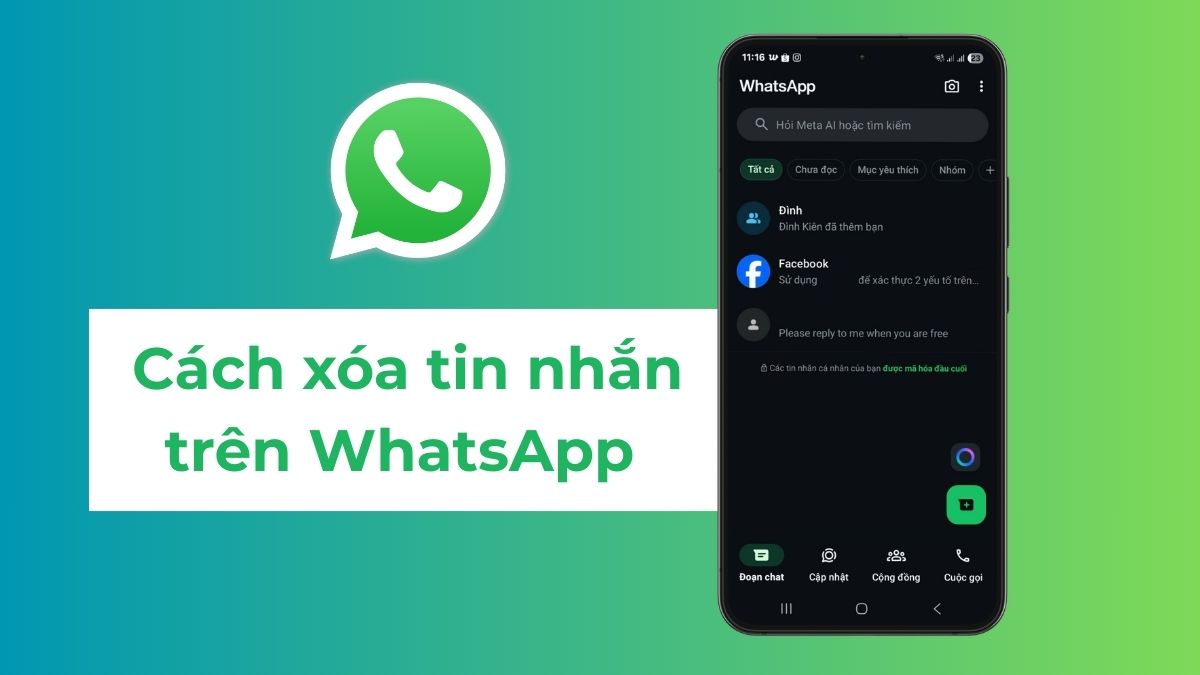 Cách xóa tin nhắn trên WhatsApp nhanh chóng chi tiết