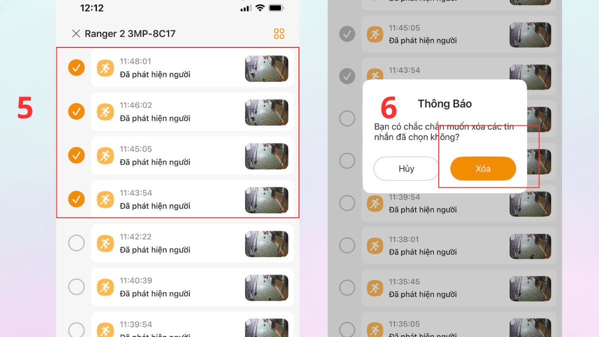 Cách xóa video camera Imou lưu trên cloud - bước 3