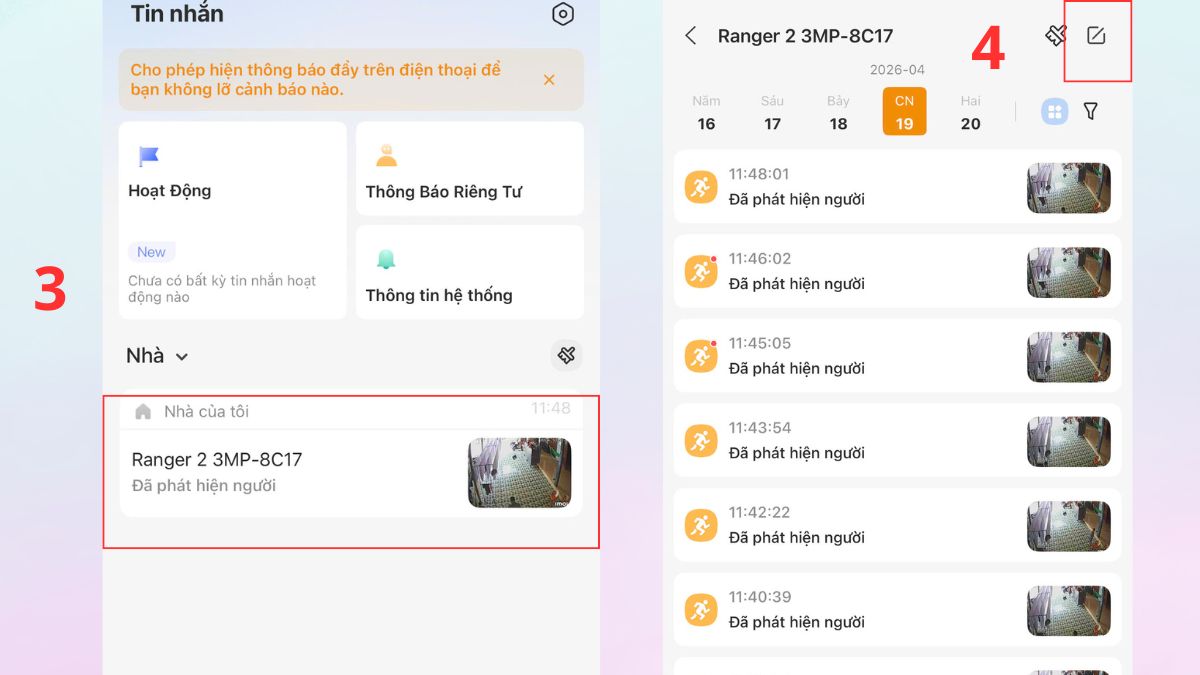 Cách xóa video camera Imou lưu trên cloud - bước 2