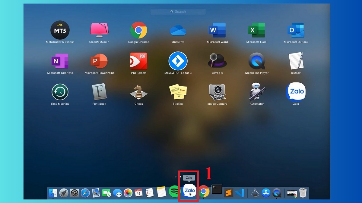 Xuống dòng trong Zalo trên máy tính Mac - bước 1