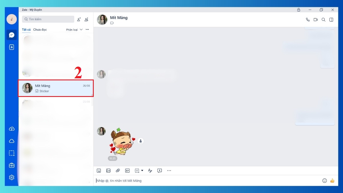 Xuống dòng trong Zalo trên máy tính Mac - bước 2