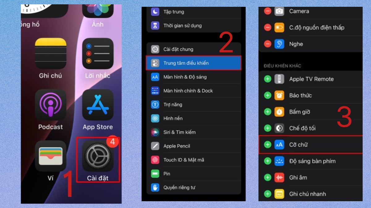 Cách chỉnh cỡ chữ riêng cho từng ứng dụng trên iOS - bước 1