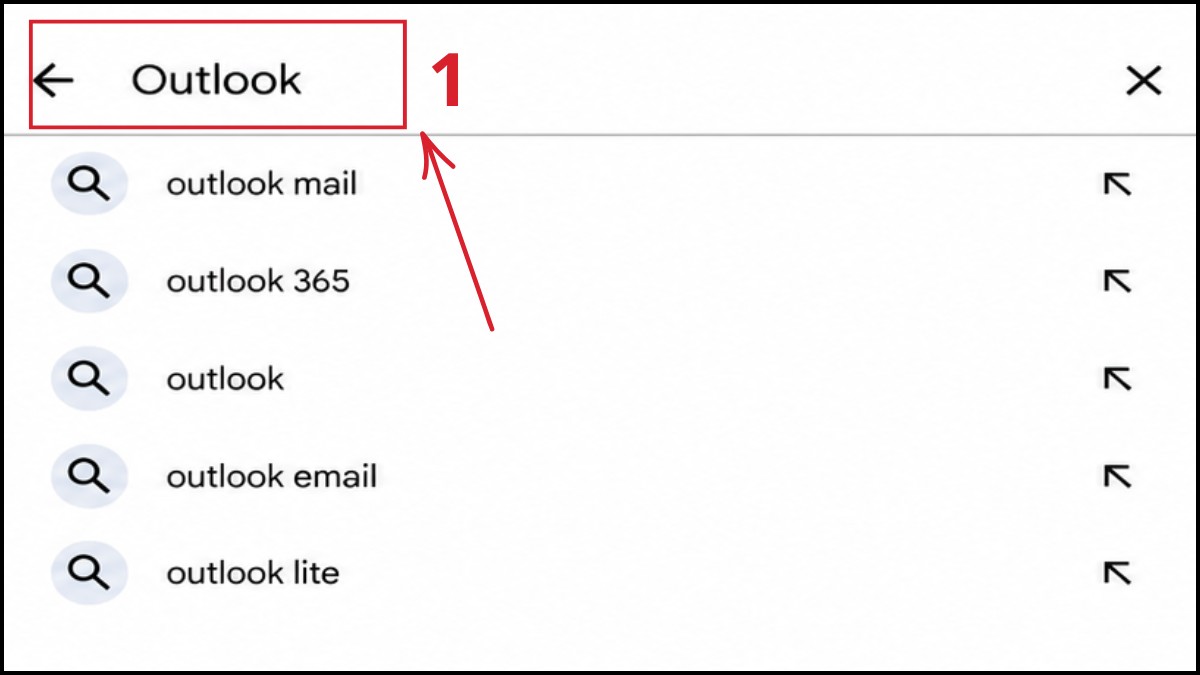 Cách cài đặt Outlook trên điện thoại - bước 1