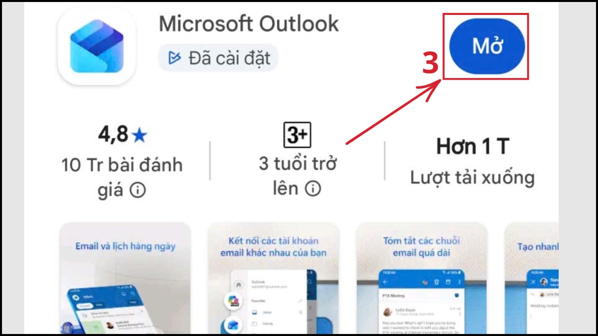 Cách cài đặt Outlook trên điện thoại - bước 3