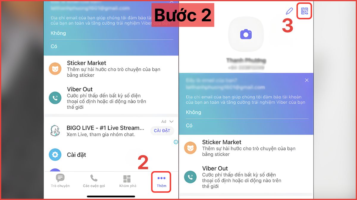 Cách đăng nhập Viber - bước 2