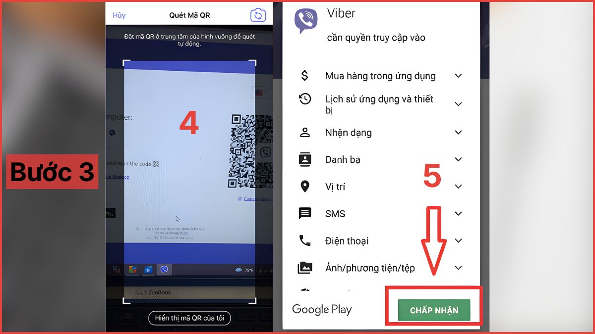 Cách đăng nhập Viber - bước 3
