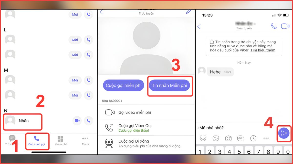 Cách nhắn tin trên Viber
