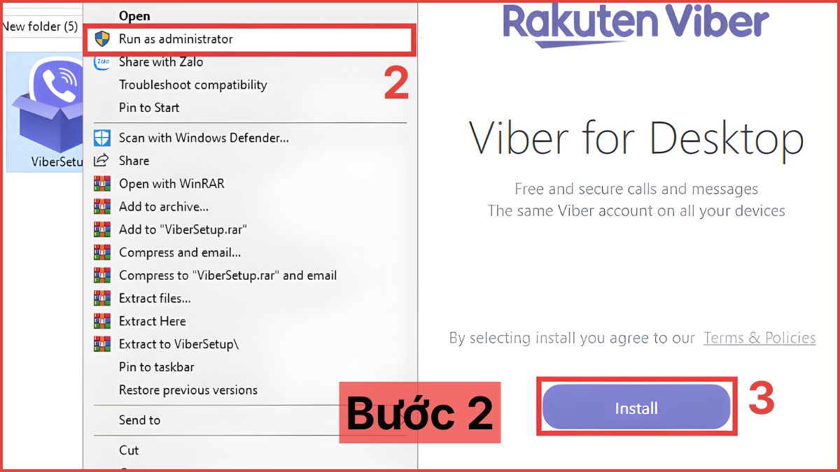 Tải và cài đặt Viber trên Windows - bước 2