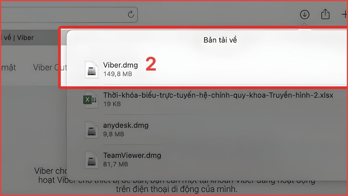 Tải và cài đặt Viber trên MacOS - bước 2