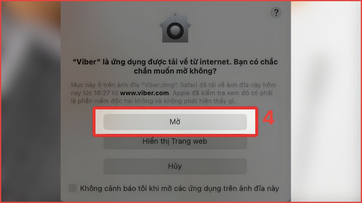 Tải và cài đặt Viber trên MacOS - bước 4