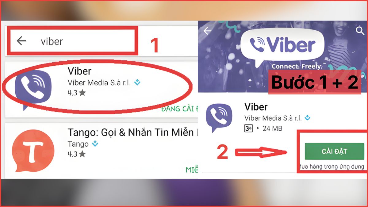 Tải và cài đặt Viber trên Android - bước 1 2