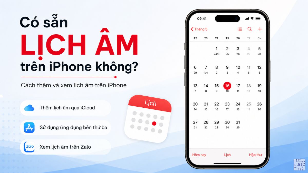 Có sẵn lịch âm trên điện thoại iPhone không?