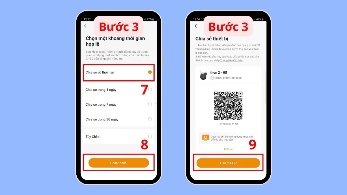 Cách chia sẻ camera Imou bằng mã QR - bước 3