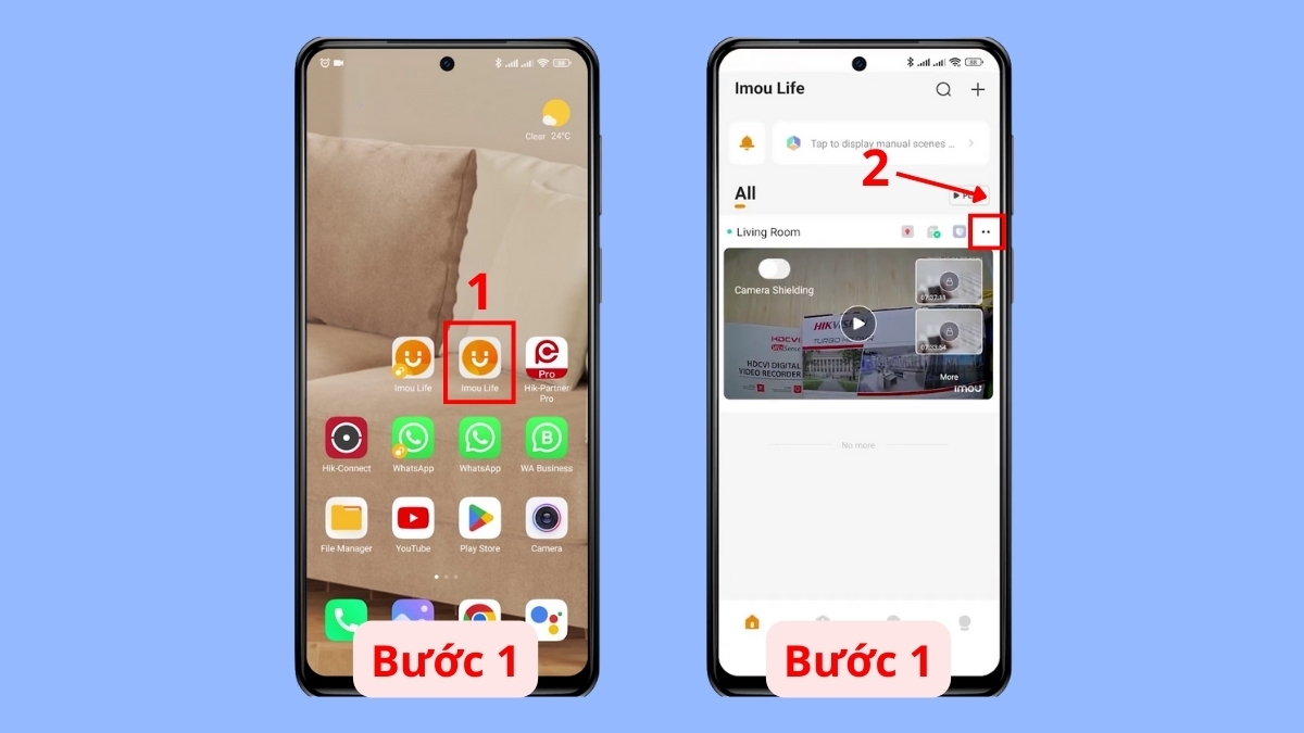 Cách chia sẻ camera Imou bằng mail hoặc số điện thoại - bước 1