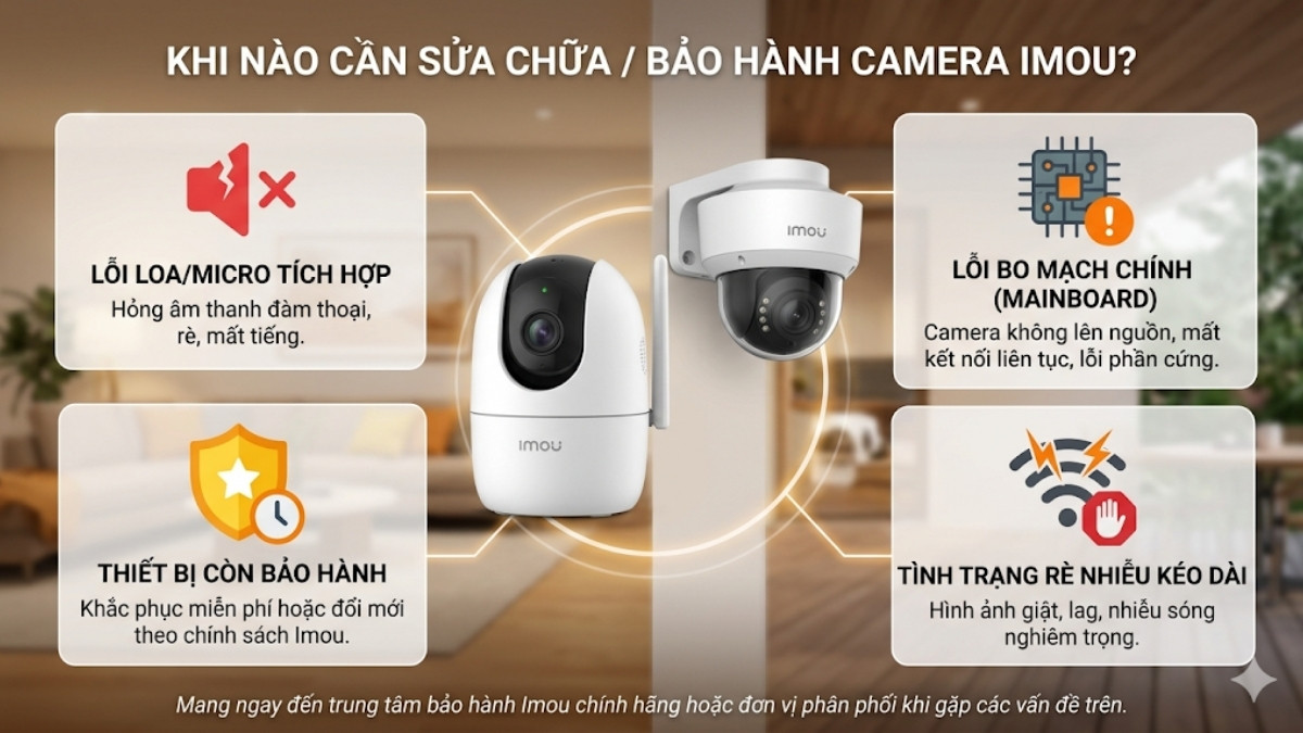 Khi nào nên mang camera Imou đi bảo hành hoặc sửa chữa?