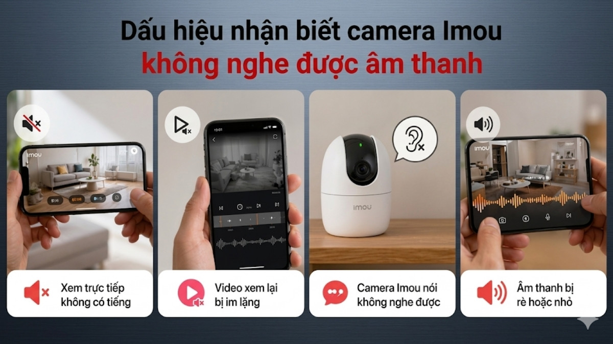 Dấu hiệu nhận biết camera Imou không nghe được âm thanh