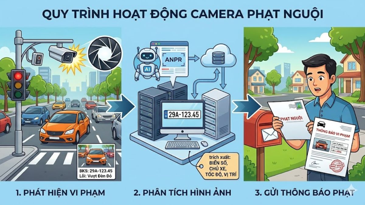 Cách thức hoạt động của camera phạt nguội