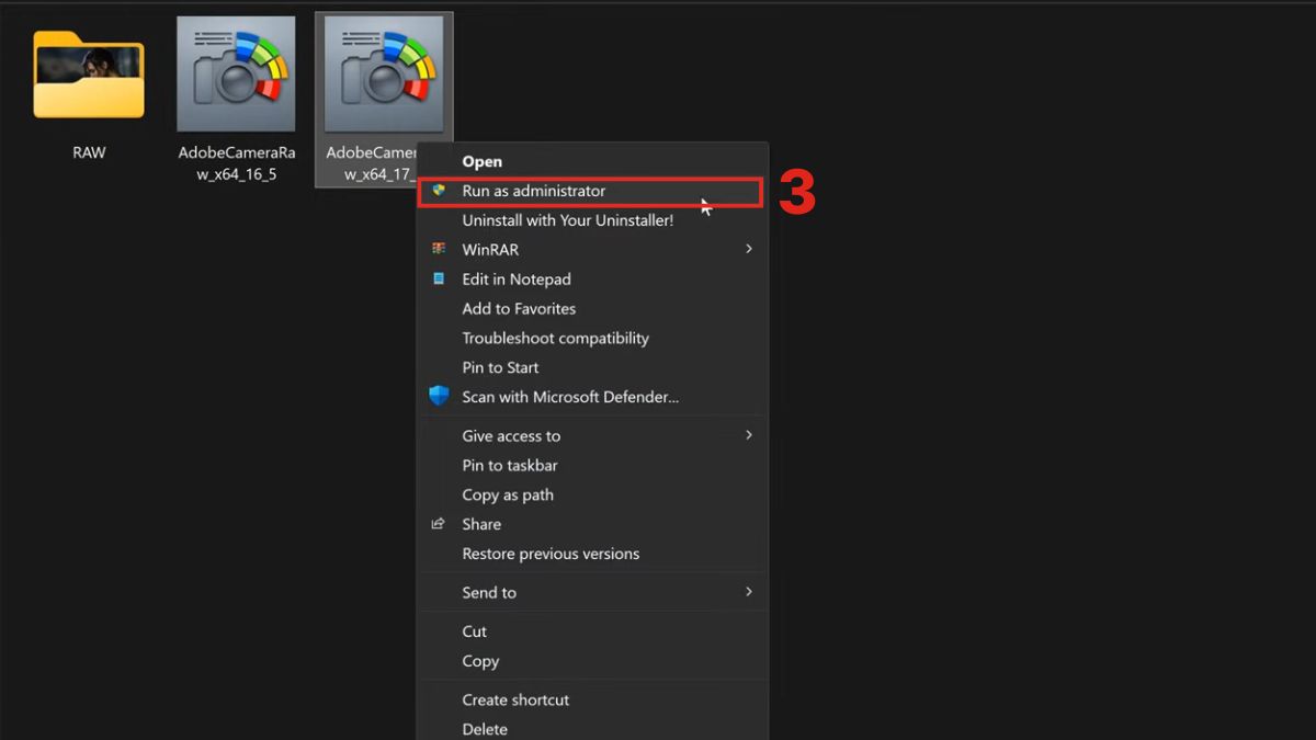 Hướng dẫn tải và cài đặt Camera RAW cho Photoshop - bước 3
