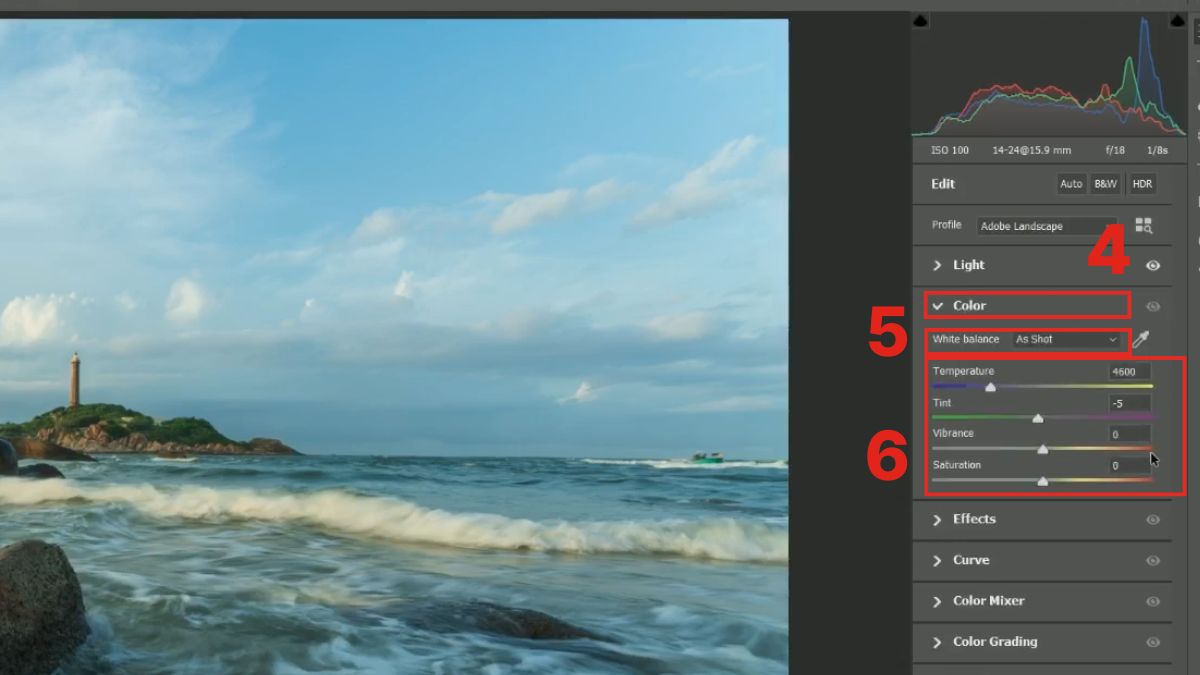 Hướng dẫn sử dụng Camera RAW cơ bản đến nâng cao - bước 2
