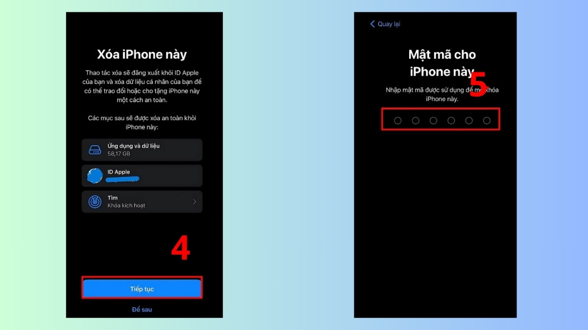camera trước bị mờ khôi phục cài đặt gốc của điện thoại ios - bước 3