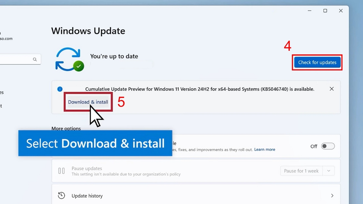 Cập nhật phần mềm trên Windows - bước 2