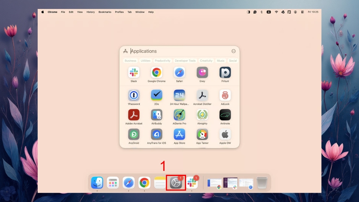 Cập nhật phần mềm trên macOS - bước 1