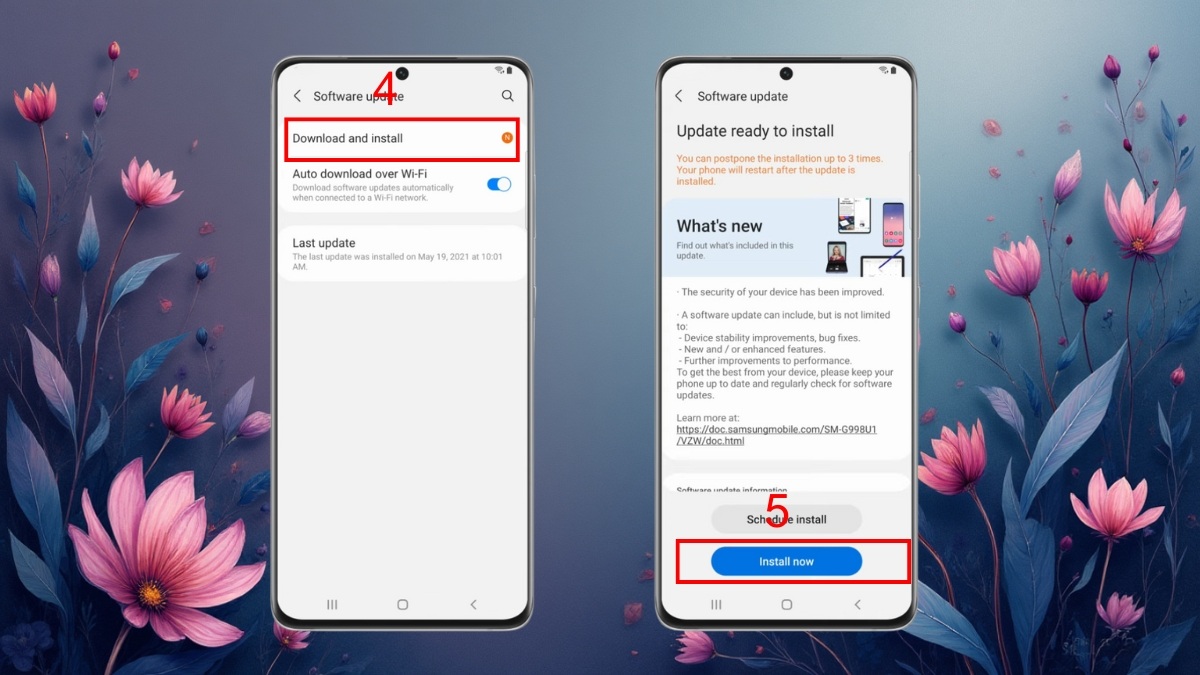 Cập nhật phần mềm trên Android - bước 3