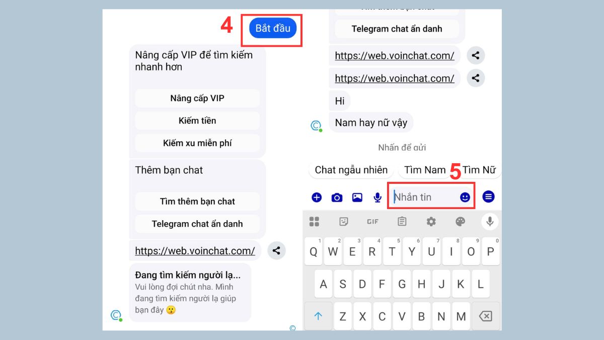 Cách dùng Chatible chat với người lạ trên điện thoại - bước 2
