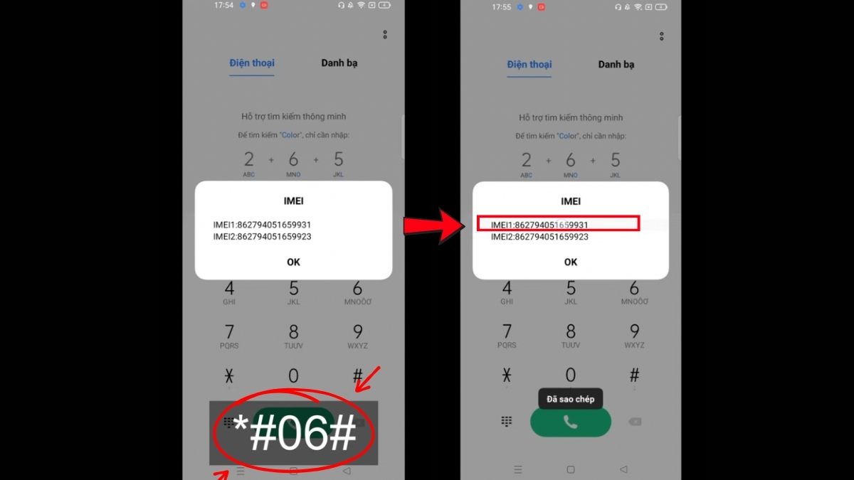 Kiểm tra bảo hành realme qua số IMEI - bước 1