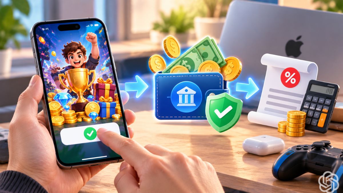 Quy trình rút tiền an toàn và nghĩa vụ thuế khi kiếm tiền game trên iPHONE