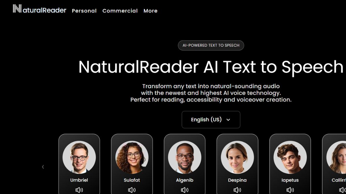Công cụ AI chuyển văn bản thành giọng nói - natural reader