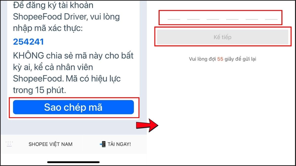 Đăng ký chạy ShopeeFood online qua ứng dụng - bước 3