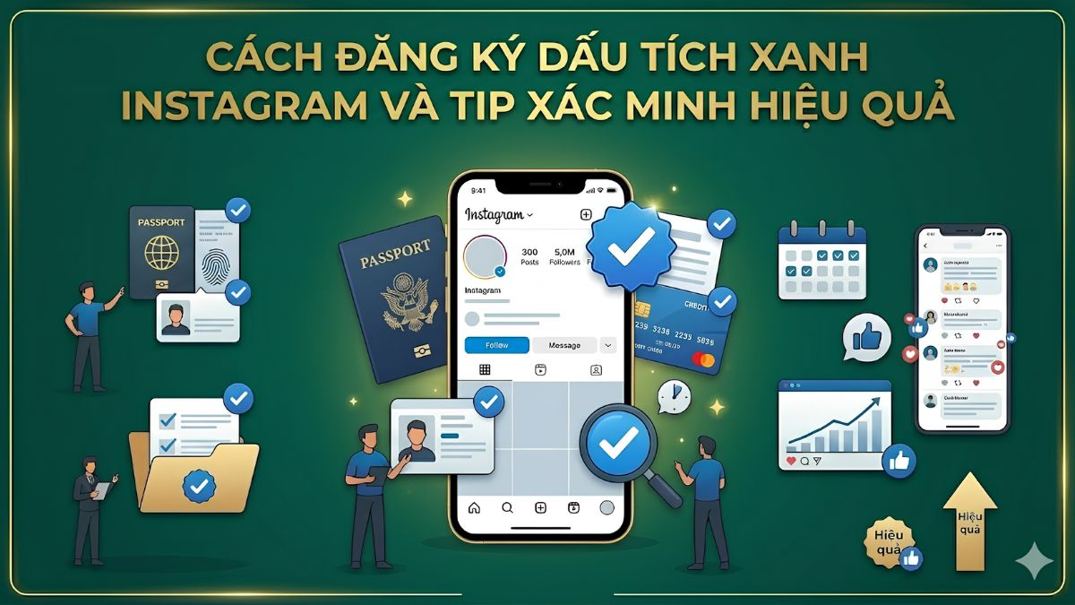 Cách đăng ký dấu tích xanh Instagram và tip xác minh hiệu quả