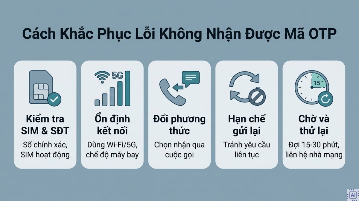 Cách khắc phục lỗi không nhận được mã kích hoạt OTP khi đăng ký