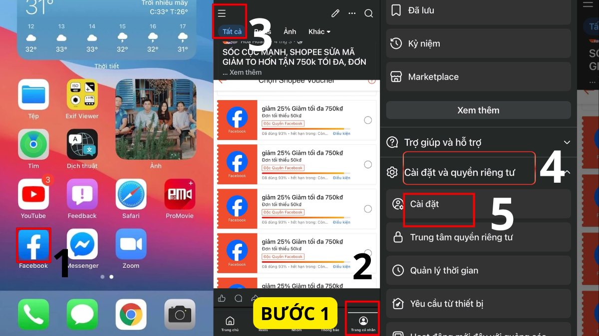 Kiểm tra và cấp lại quyền truy cập Facebook cho ứng dụng game - bước 1