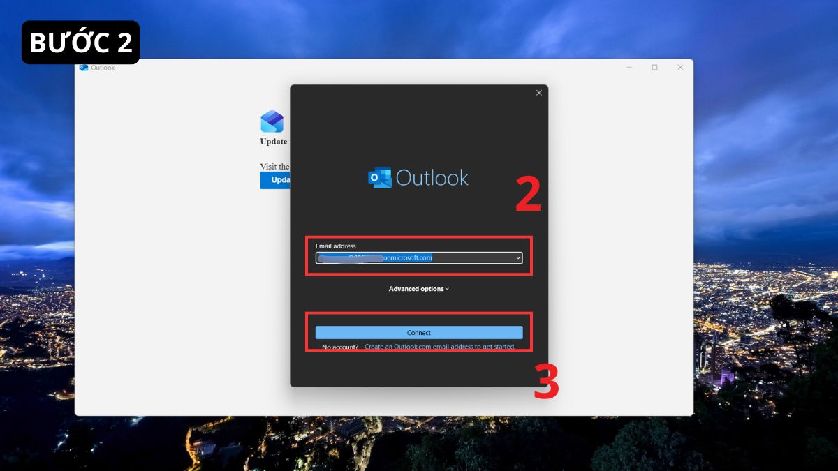 Cách đăng nhập Outlook trên máy tính - bước 2