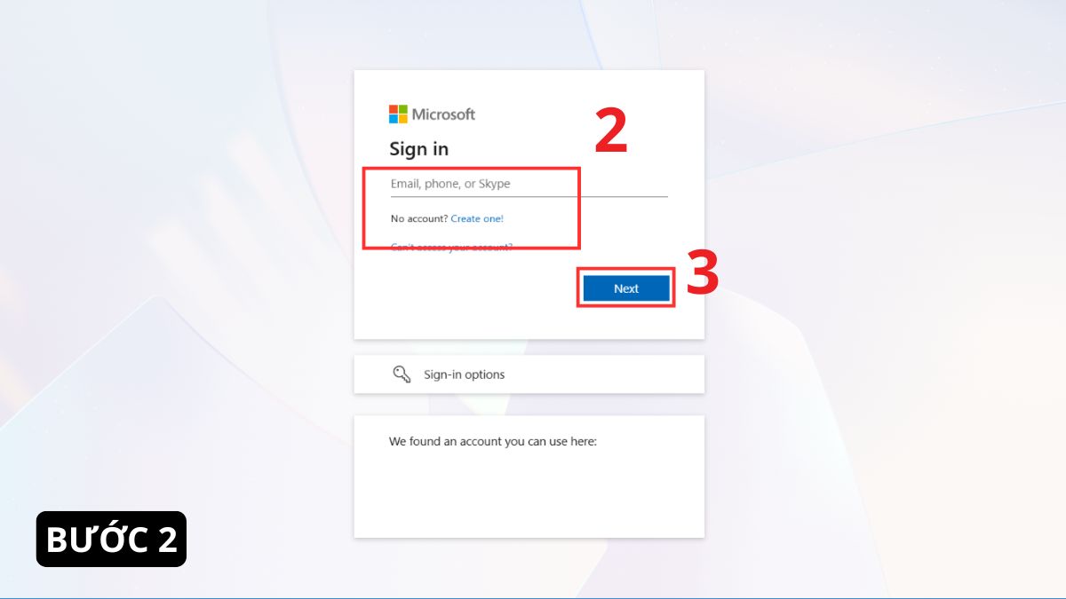 Cách đăng nhập Outlook mail trên website - bước 2