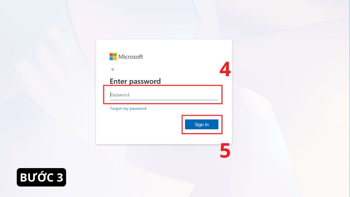 Cách đăng nhập Outlook mail trên website - bước 3