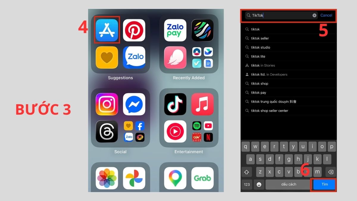 Cách khắc phục lỗi đăng nhập TikTok bằng Facebook không được - gỡ cài đặt và cài lại ứng dụng tiktok - bước 3