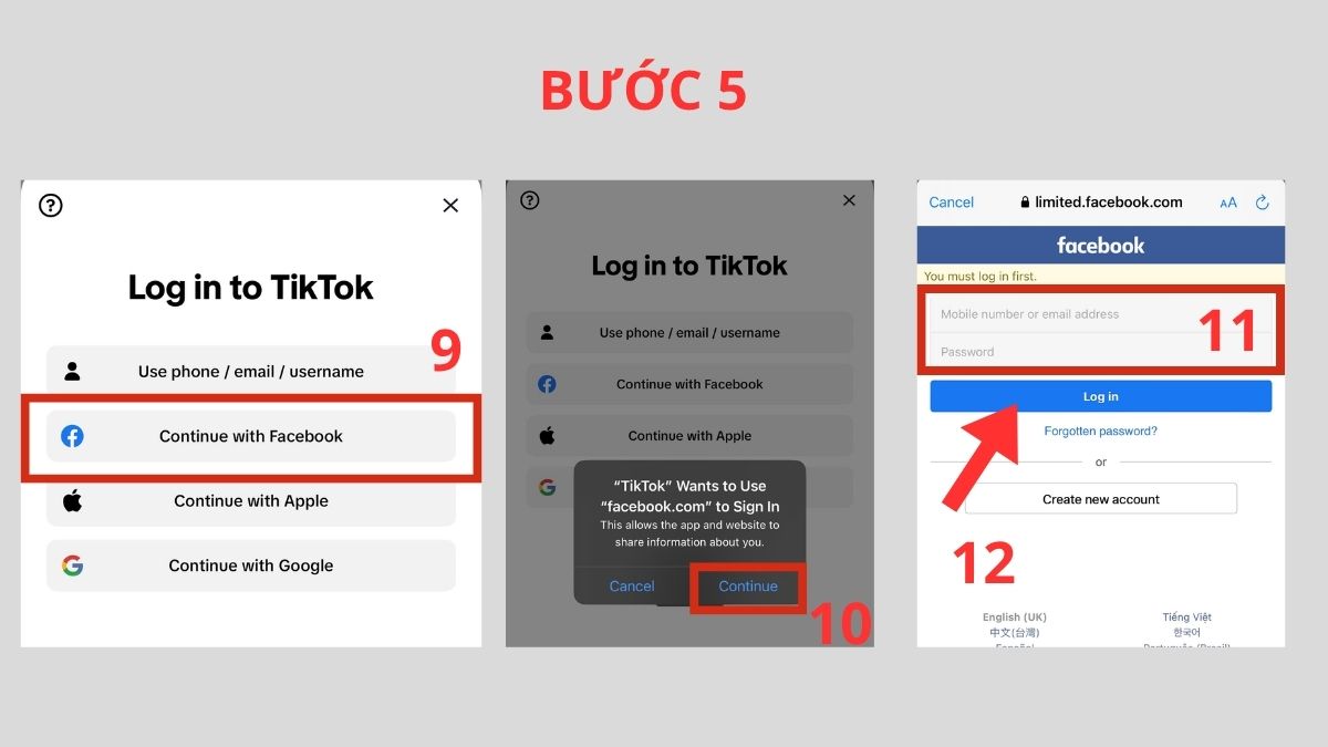 Cách hủy hoặc đổi liên kết TikTok với Facebook - bước 5