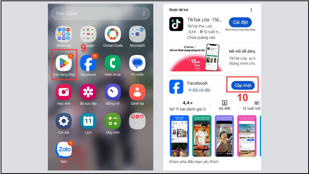 Khắc phục lỗi khi đăng video lên tin Facebook - bước 3